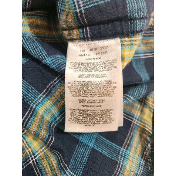 Columbia NWT Shirt Mens Medium Blue Plaid Short Sleeve Gorpcore Fishing Outdoors - Picture 8 of 13